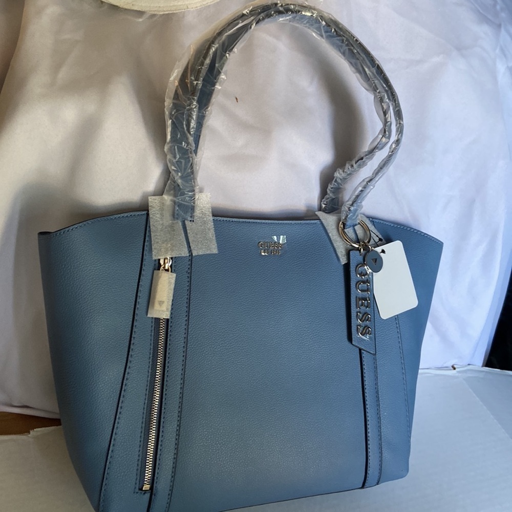 New GUESS Blue Tote - Picture 8 of 13